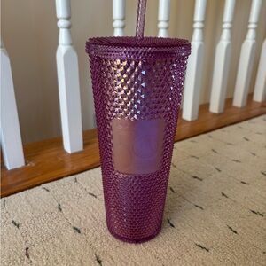 Walt Disney World Starbucks Purple Studded Tumbler 50th Anniversary